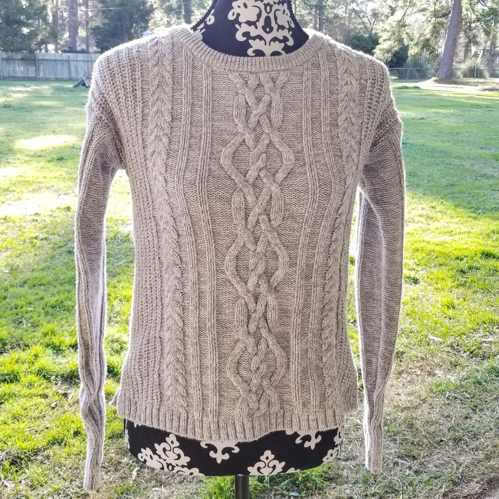 Cream Cable Knit Sweater